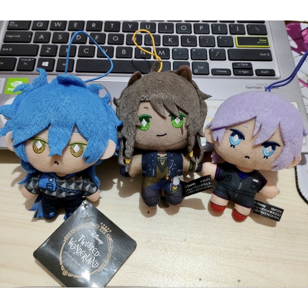 Mini Nuigurumi Idia, Leona, Epel Disney Twisted Wonderland TWD anime manga game boneka plush mascot 