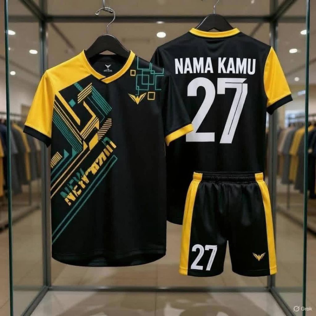 Gratis Tambah Sablon Nama Nomor Setelan Jersey Bola Futsal Costum Grade Baju Olahraga Pria Wanita De