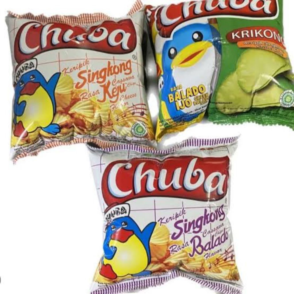 Chuba Keripik Singkong Rasa Keju/Balado/Balado Hijau 1 Pack