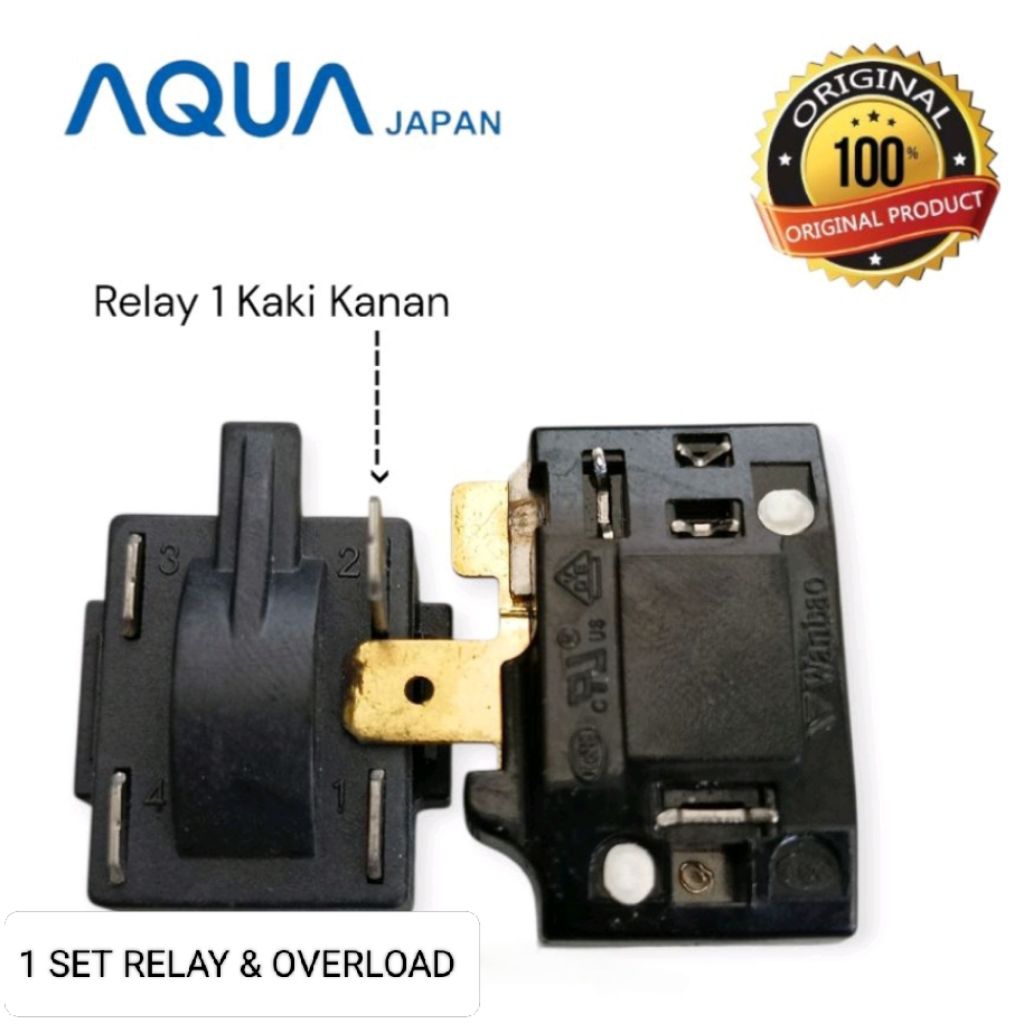 Relay Overload Kompresor Kulkas Aqua 1 Pintu
