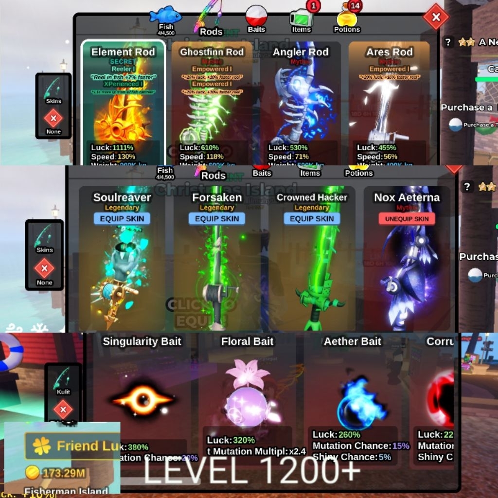 AKUN FISH IT ELEMENT ROD SIAP PAKAI