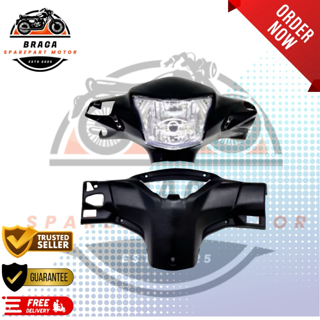 batok totok reflektor depan belakang honda revo lama revo old revo 2007 2008 2009 warna hitam