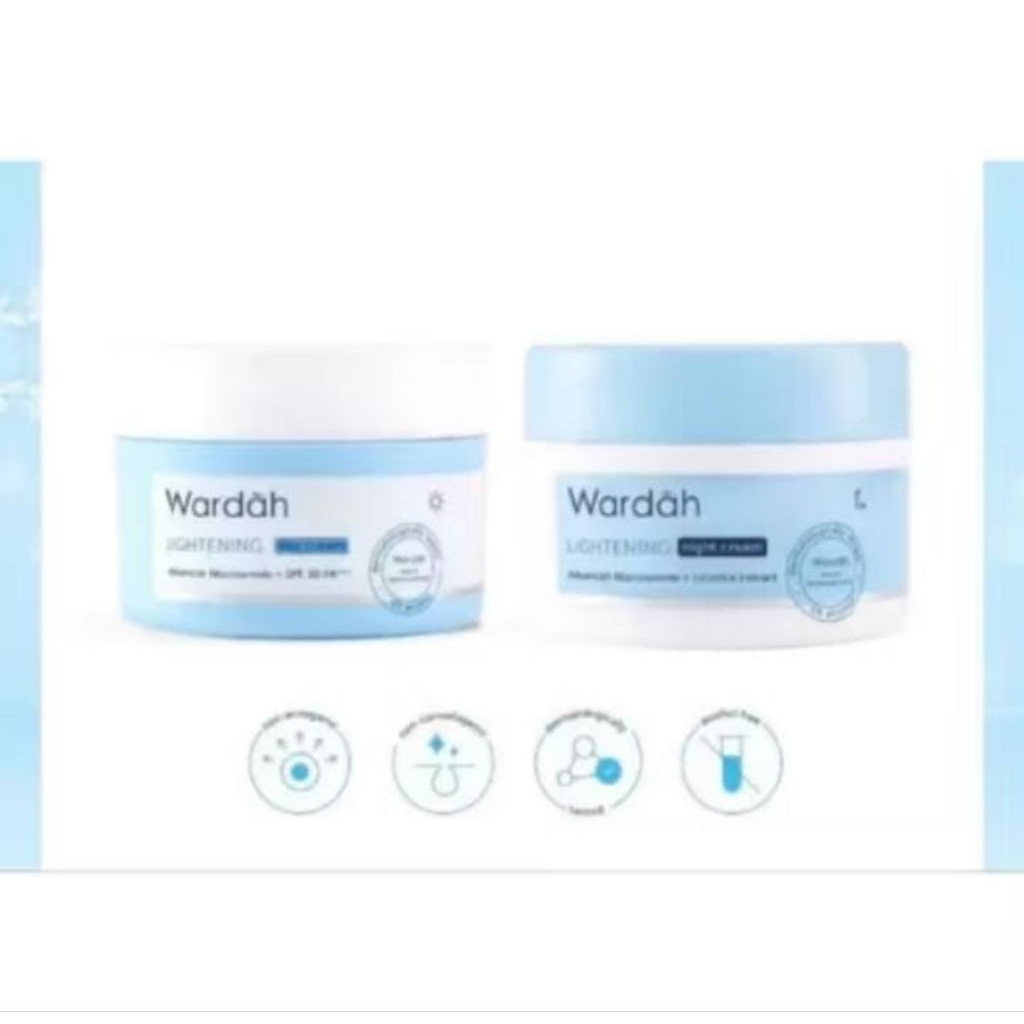Wardah Whitening Night Cream & Day Cream Krim Siang Malam Wardah