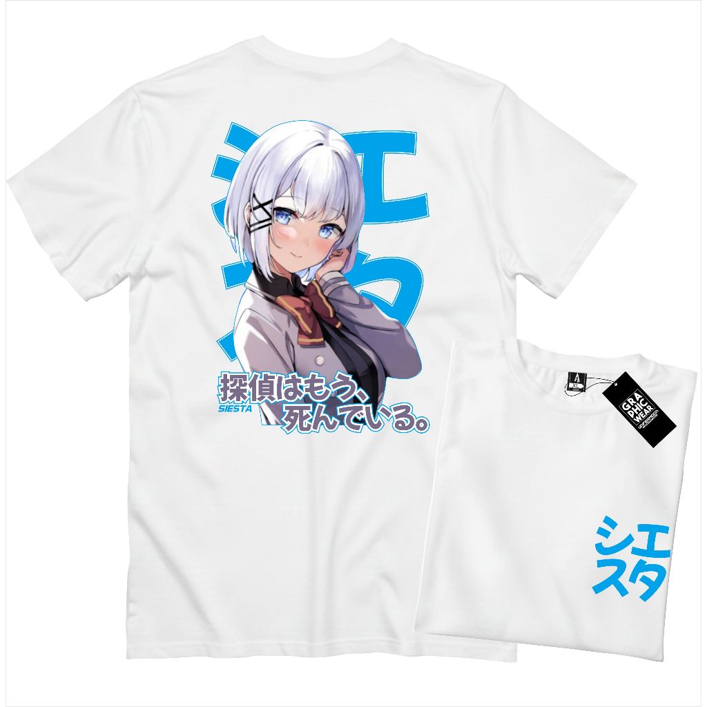 Kaos Anime Tantei wa mou shindeiru siesta Cotton Combed 30s Premium