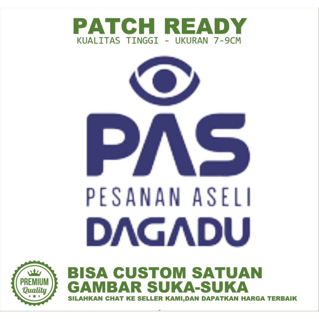 EMBLEM PATCH BORDIR GAMBAR LOGO PESONA ASLI DAGADU PREMIUM EMBROIDERY TESTIMONI-BC