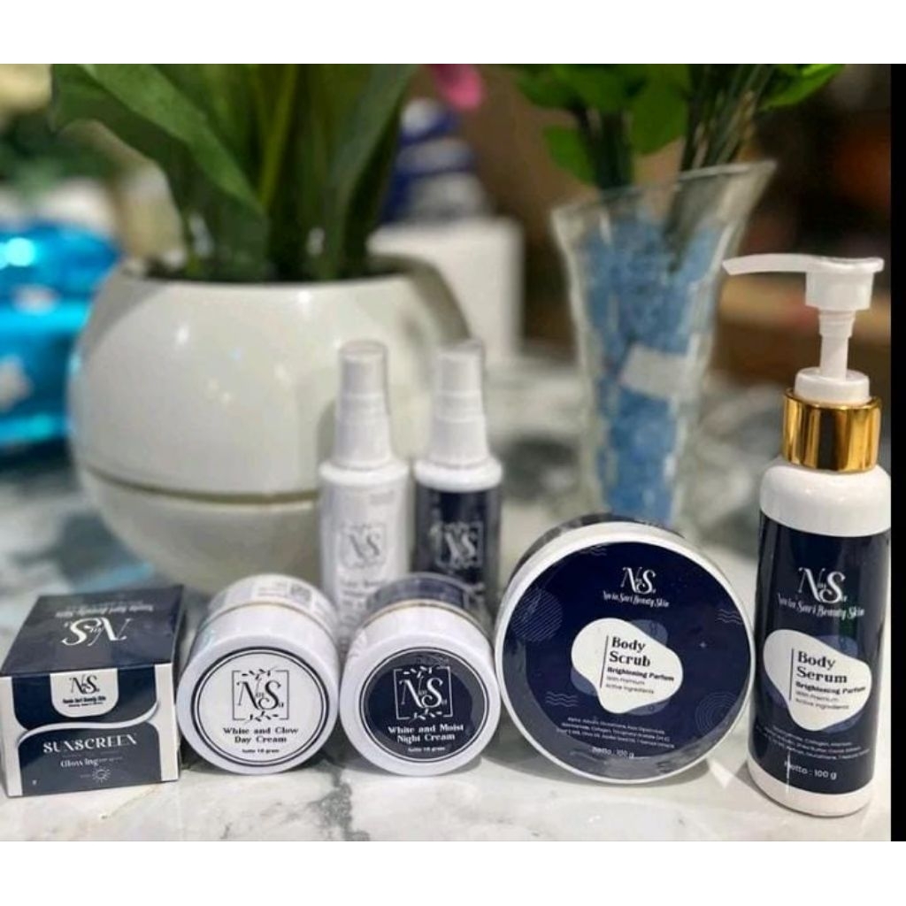 ready skincare NOVSA/body serum/bundling Hb scrub original by novia sari