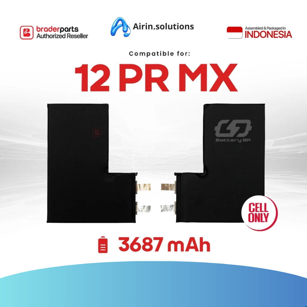 BATERAI IPHONE 12 PRO MAX CELL ONLY BRADERPARTS, ORIGINAL BERGARANSI