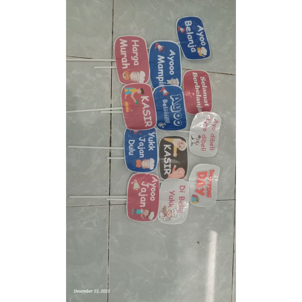 Papan Kreativitas Market Day Custom - Dekorasi Stand Jualan Sekolah / Backdrop Sterofoam / Banner Na