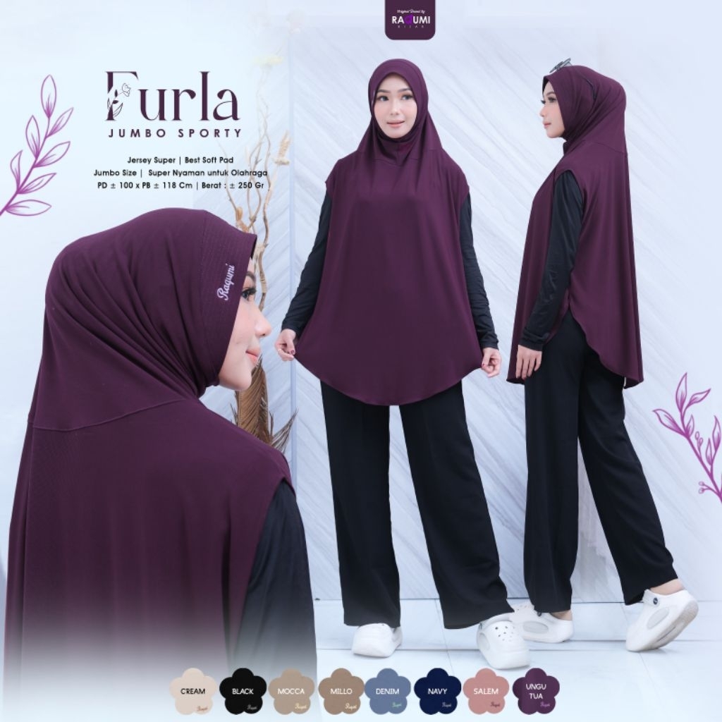 FURLA JUMBO HIJAB SPORTY BY RAQUMI HIJAB