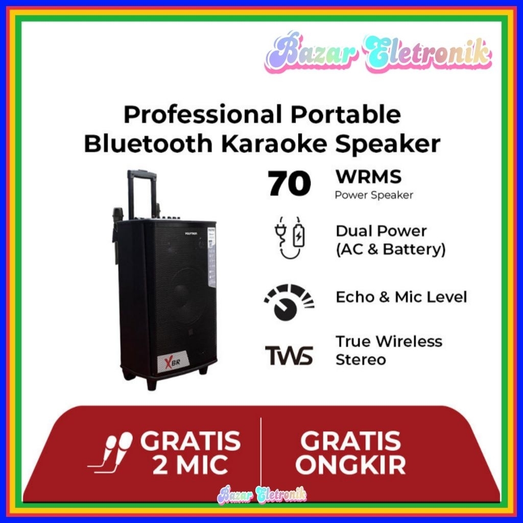 SPEAKER POLYTRON PAS PRO 15F7 / WIRELESS PORTABEL BLUETOOTH POLYTRON PAS PRO 15F7