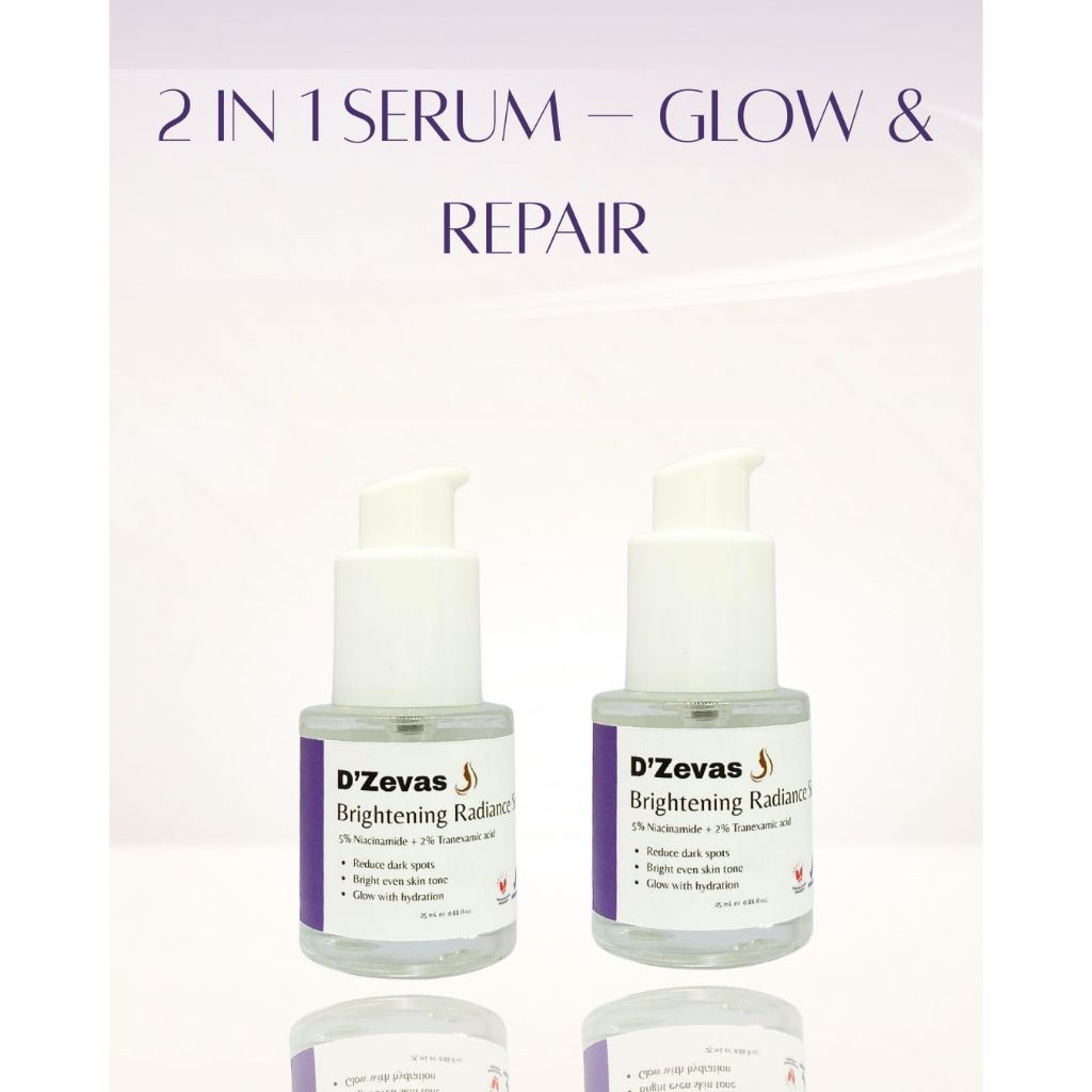 D'zevas [PAKET 2 SERUM]  Serum brightening,calming meratakan kulit wajah