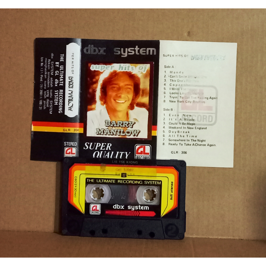 BARRY MANILOW - SUPER HITS OF - Kaset