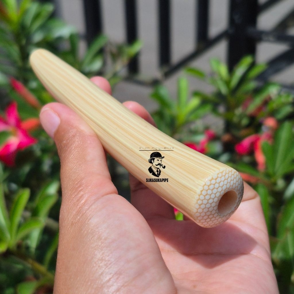 Pipa Once Serbuk Motif GG / Pipa Once Berserat 10 cm Bysukasukapipe