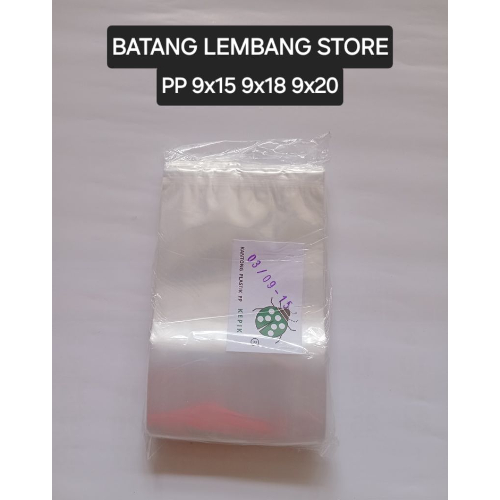 Plastik PP Bening KEPIK Ukuran 9x15 9x18 9x20