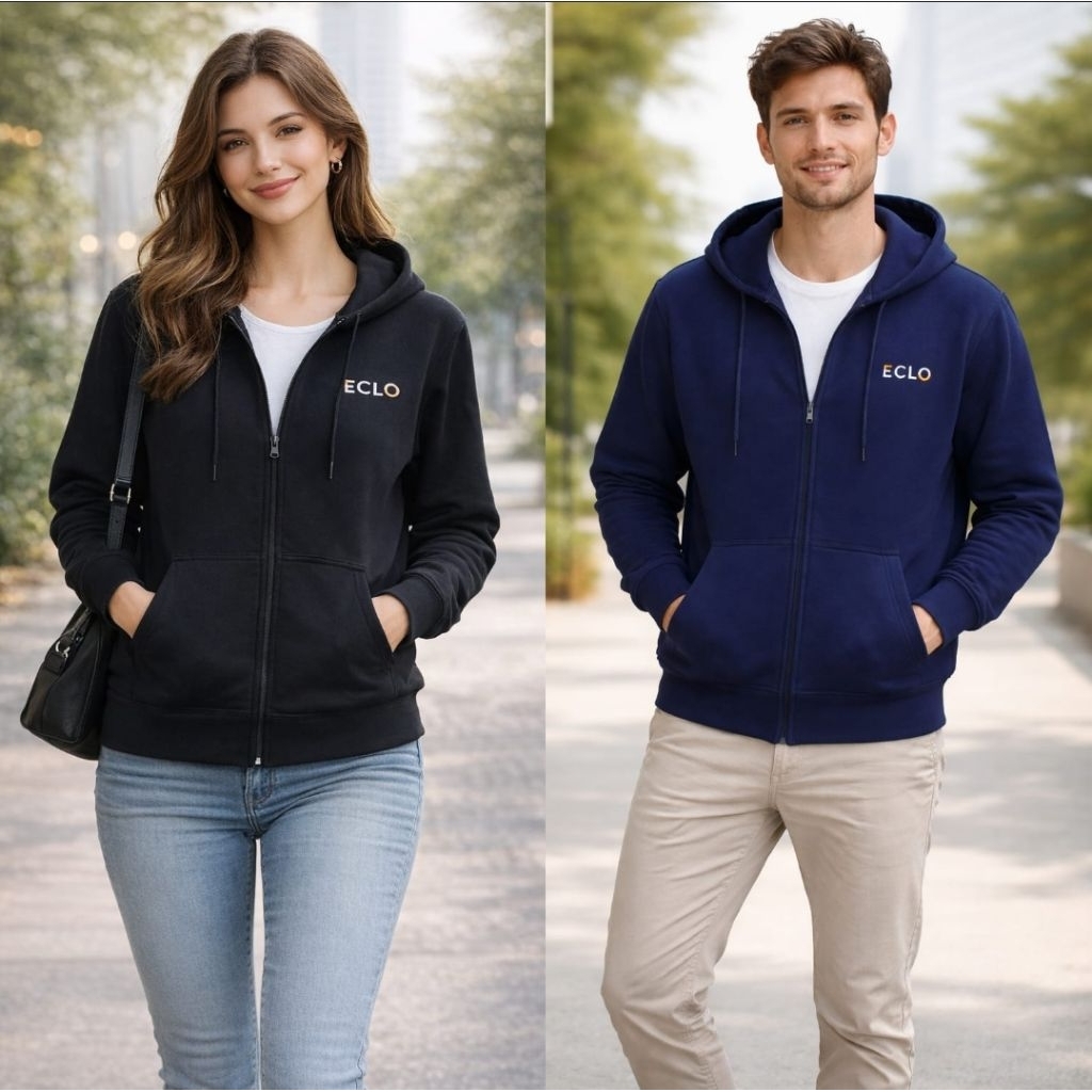 JAKET ECLO FLEECE TEBAL HANGAT