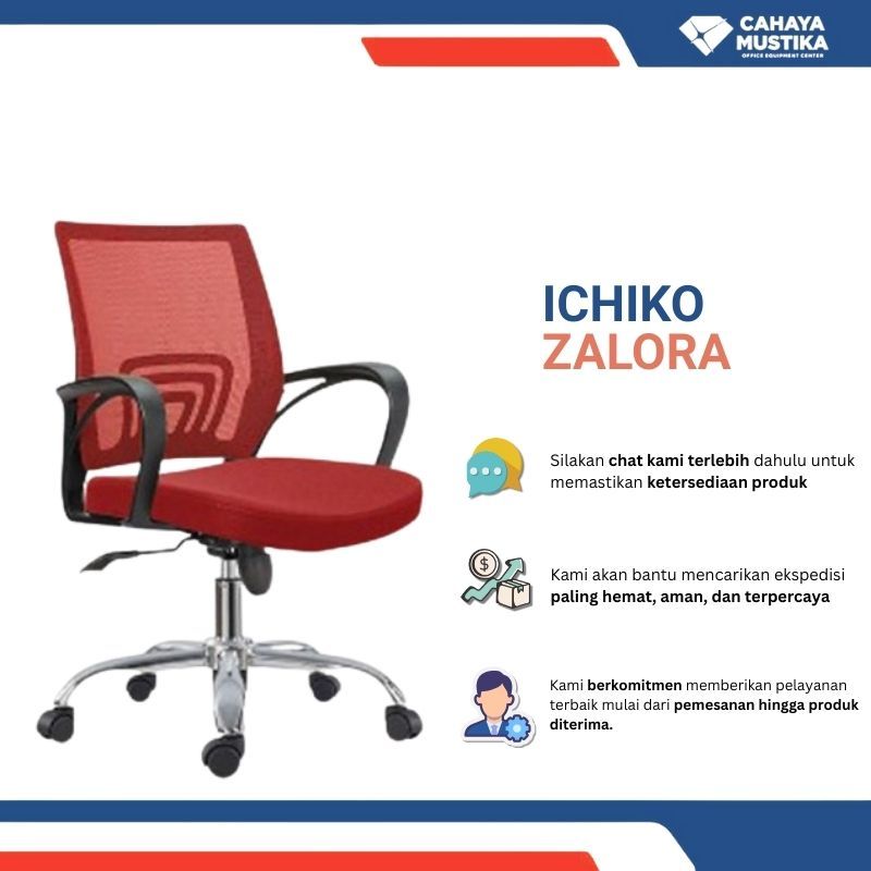 Jual Kursi Kantor Putar Murah/Kursi Kantor Hidrolik/Kursi Kantor Minimalis Malang Ichiko Zalora