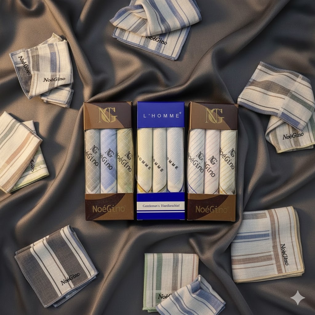 [Isi 3 Pcs] Sapu Tangan Polo Muda/Cerah Original - Handkerchief Pria Bahan Katun Premium