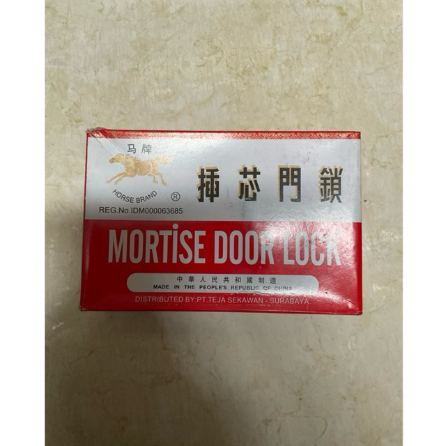 Kunci Pintu Slot Mortise Horse Brand Kecil / Mortise Door Lock Horse Brand Kecil / Selot Kuda Kecil 