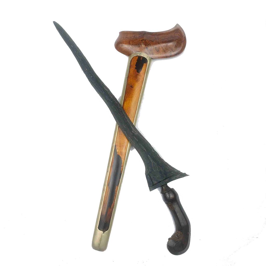 Keris Bakung Luk 5 Pamor Kulit Semangka Tangguh Kasultanan Cirebon