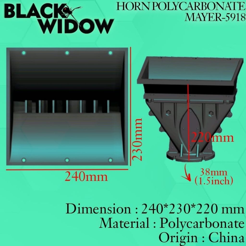 HORN CORONG TWEETER POLYCARBONATE TWEETER MODEL 5918 MAYER SINGLE EXIST 1.5 inch