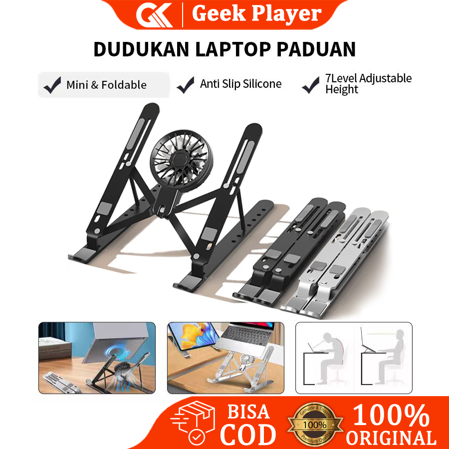 [ COD ]Tablet Stand Laptop Stand Holder Dudukan Laptop Aluminium Alloy / Stand Laptop Aluminium