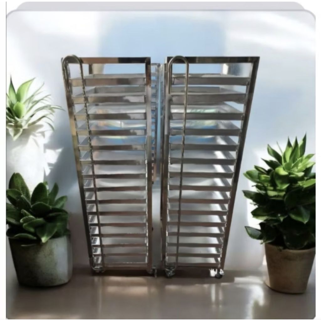 Rak troly full stainless dan loyang 40x60cm