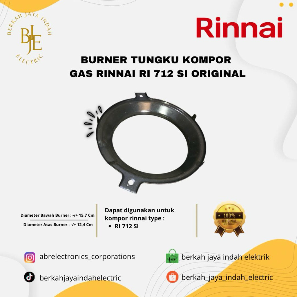 BURNER TUNGKU KOMPOR GAS RINNAI RI 712 SI ORIGINAL