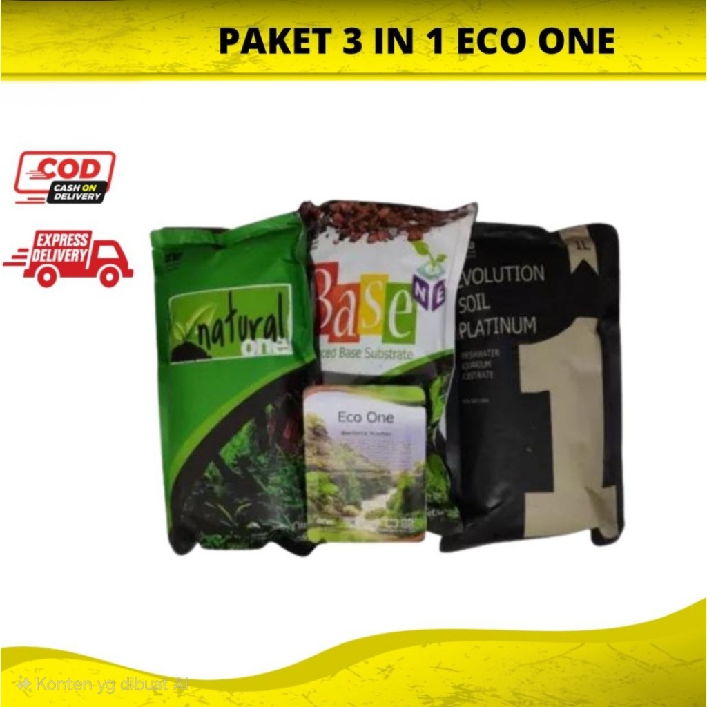 Paket ONE RISET Media Tanam Aquascape Aquarium Base Natural Eco Soil - PAKET ONE RISET
