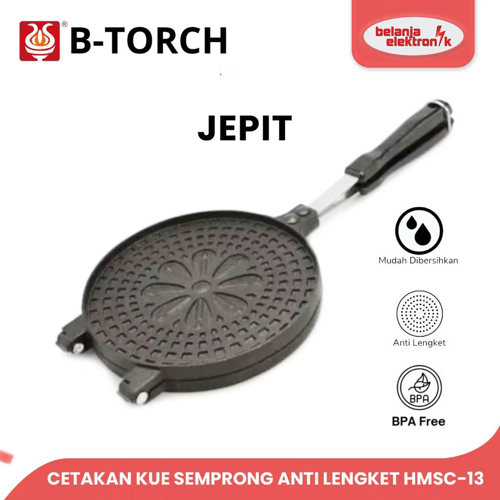 Cetakan Kue Semprong Egg Roll/cetakan kue semprong Anti Lengket - Model Hitam Diameter 17cm