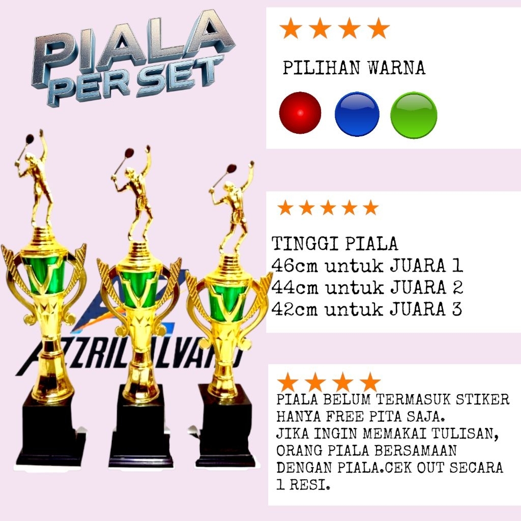 Piala TROPHY 118 Badminton juara 1-4