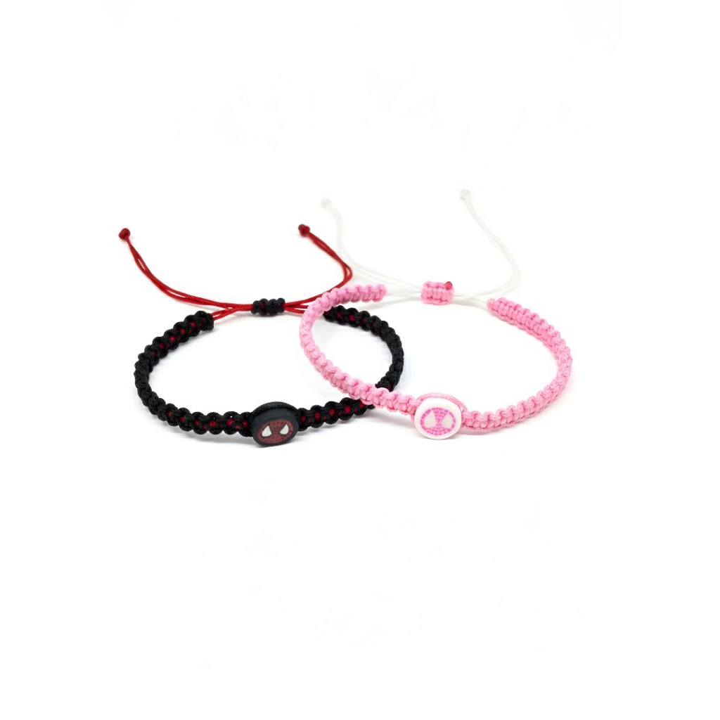 Gelang Tali Rajut Couple Spiderman/ Gelang Tali Serut