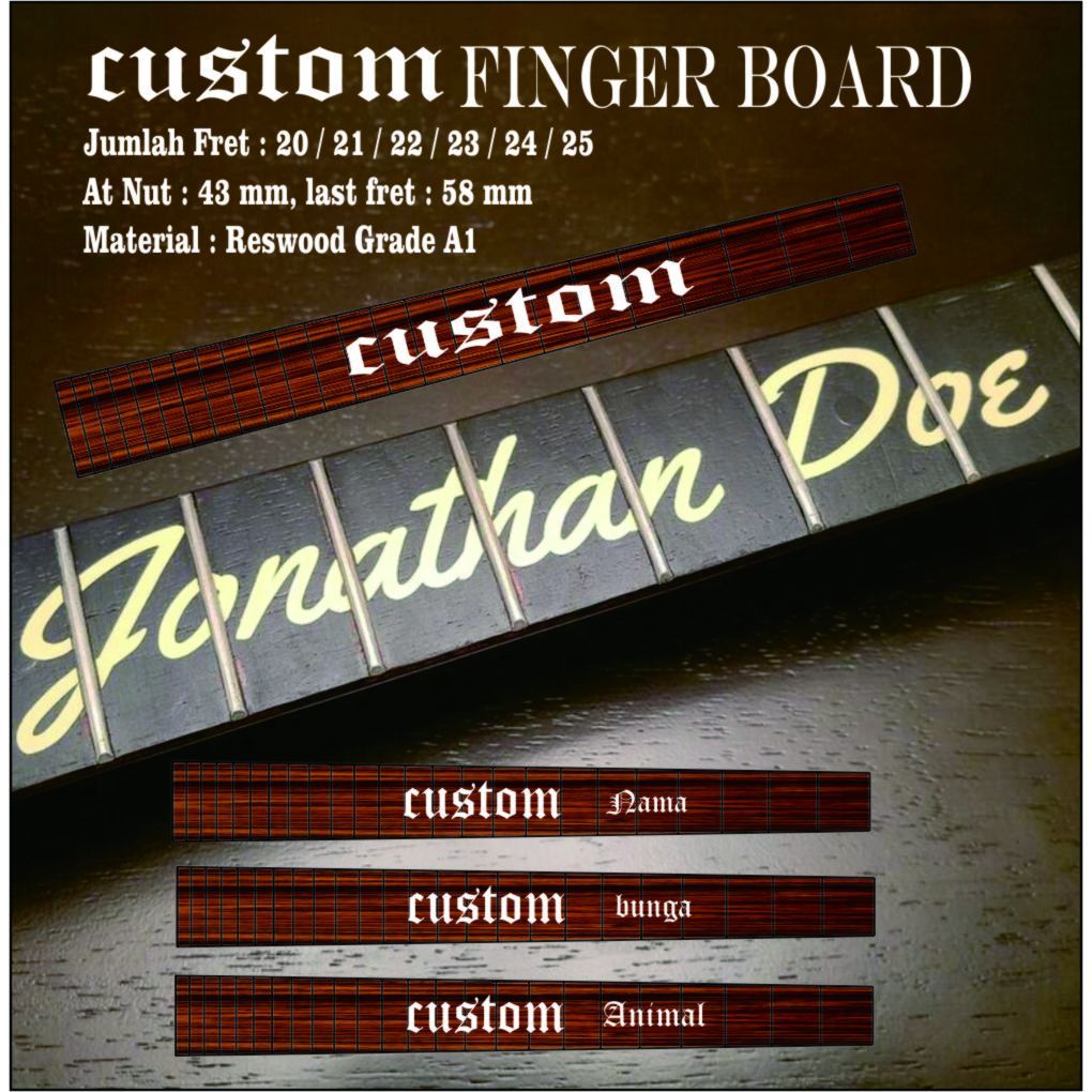 Fingerboard Inlay Gitar Custom