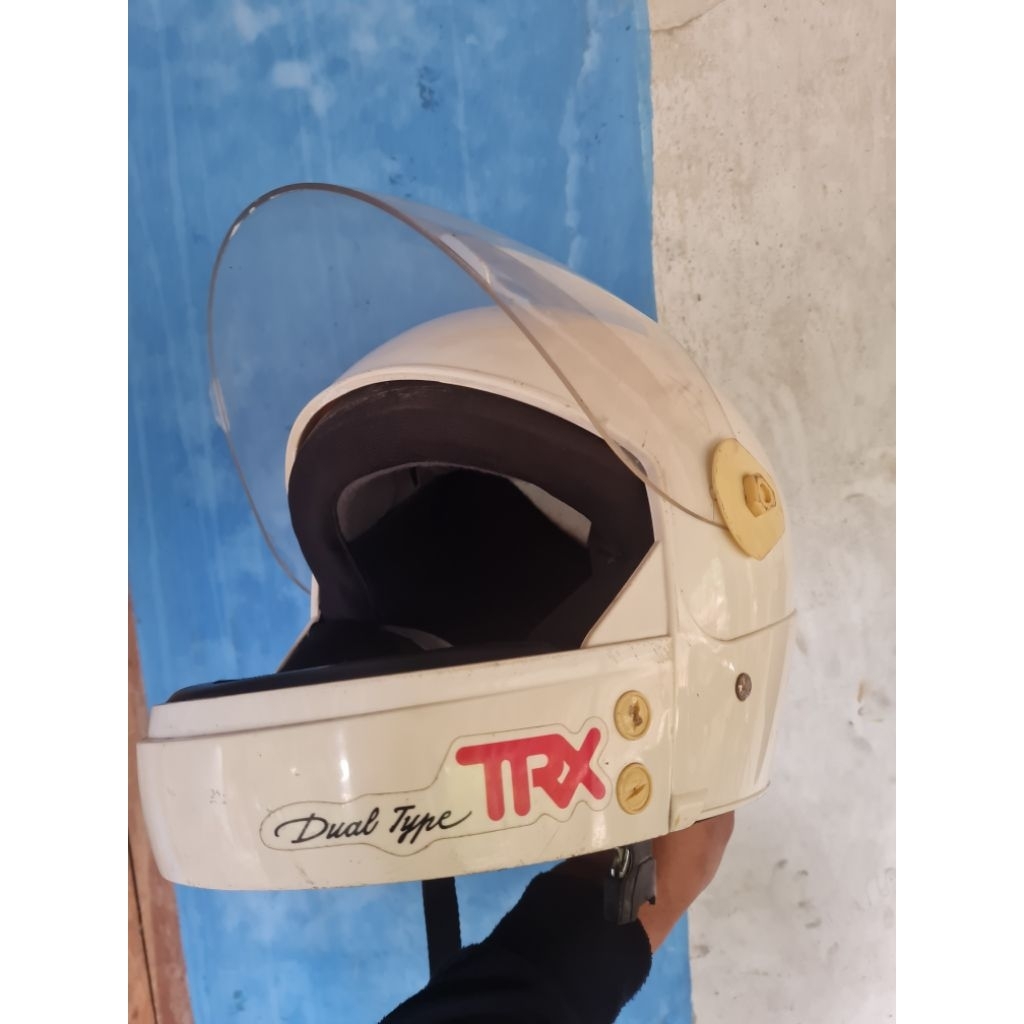 helm jadul fullface trx second good kondisi