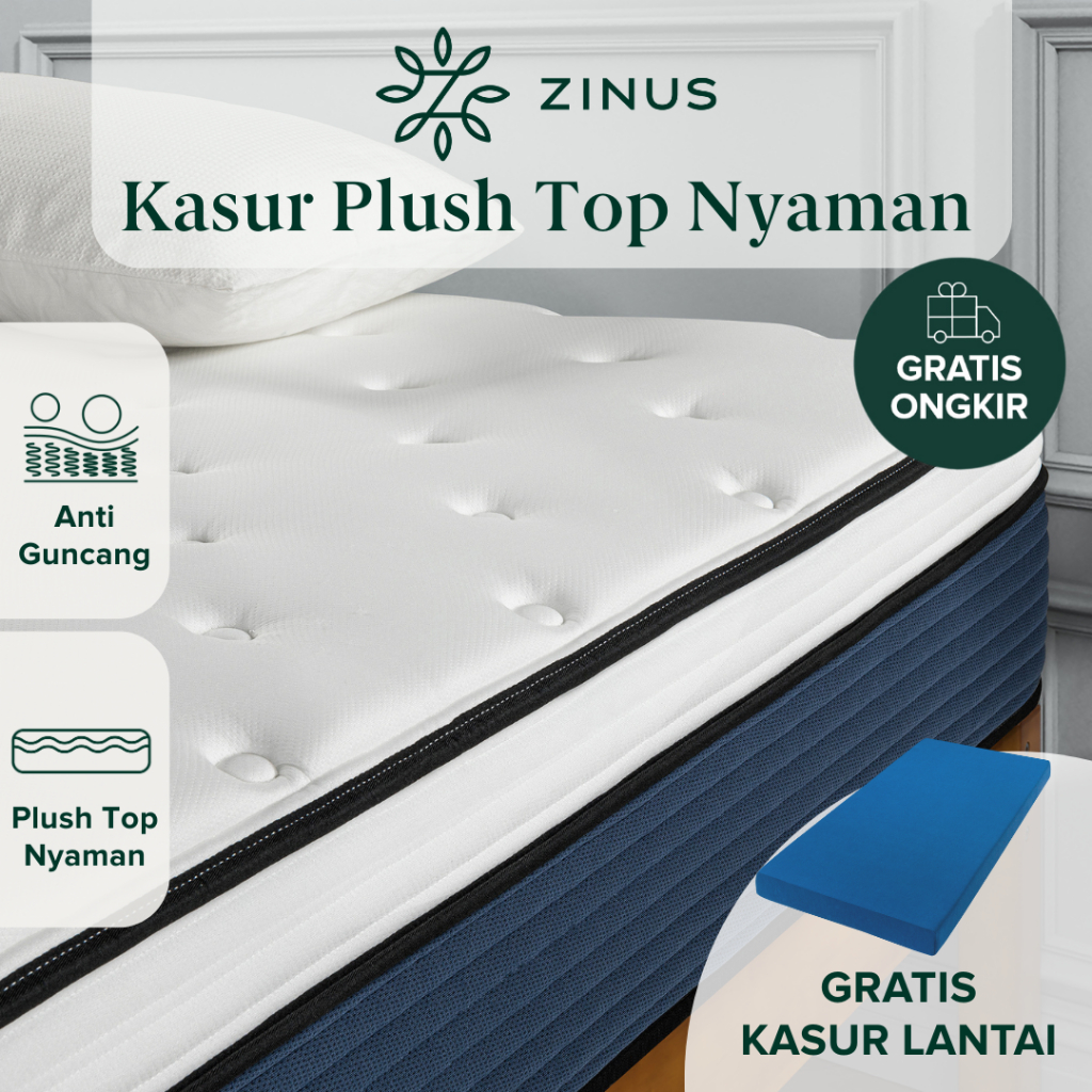 [GRATIS KASUR LANTAI] Kasur Zinus Plush Top Extra Nyaman