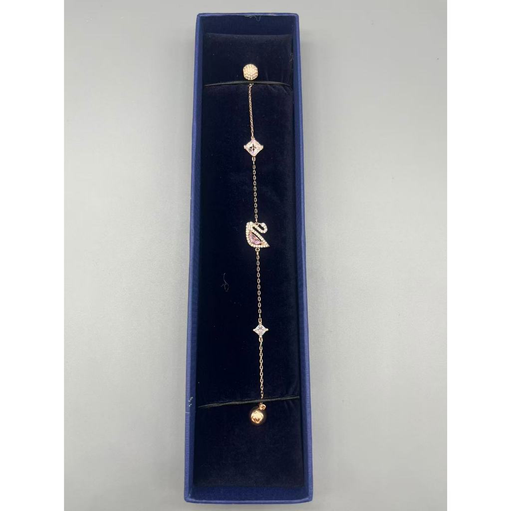 Swarovski Swan Bracelet Pink Crystal Swan Bracelet