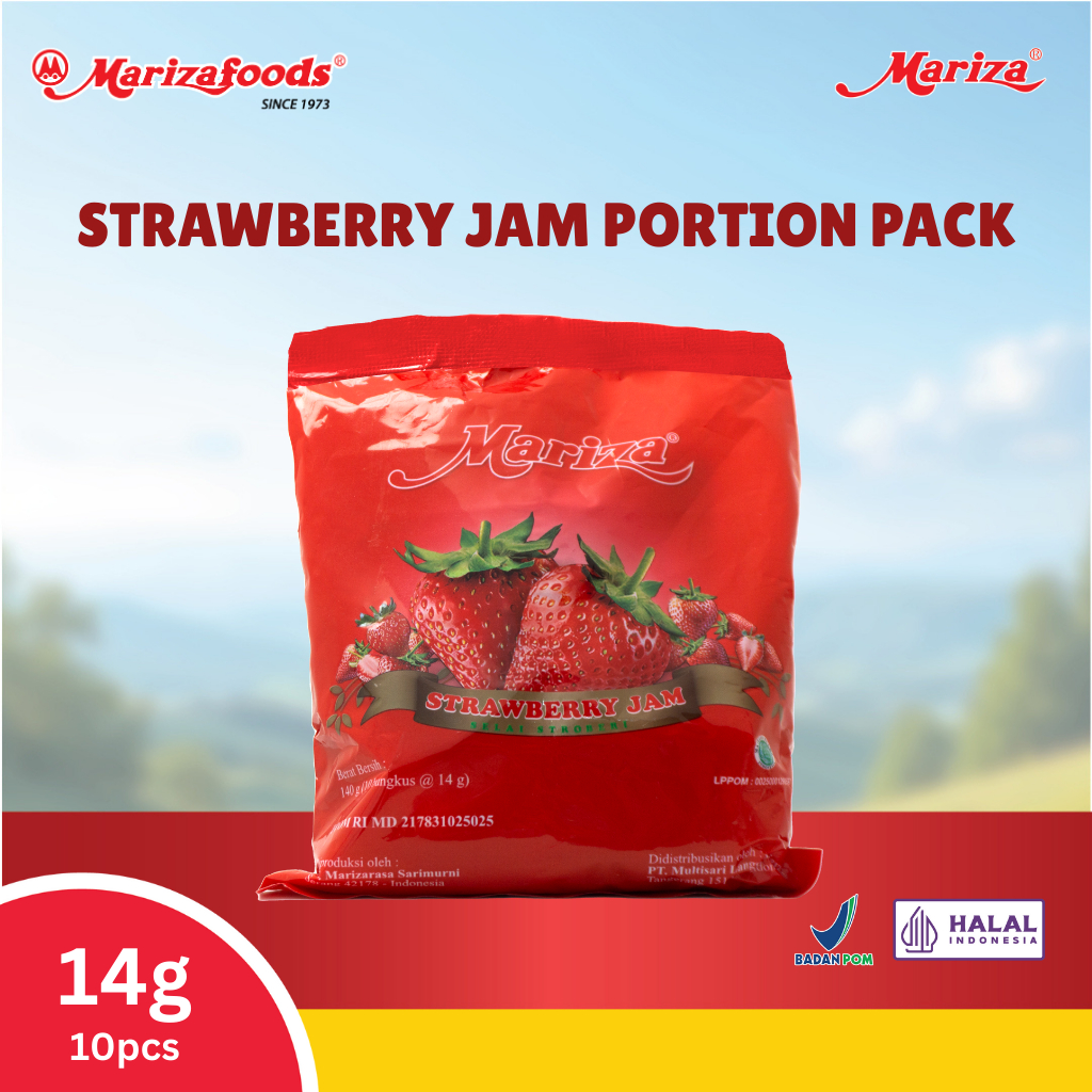 Mariza Strawberry Jam Portion Pack 10Pcs - Selai Stroberi