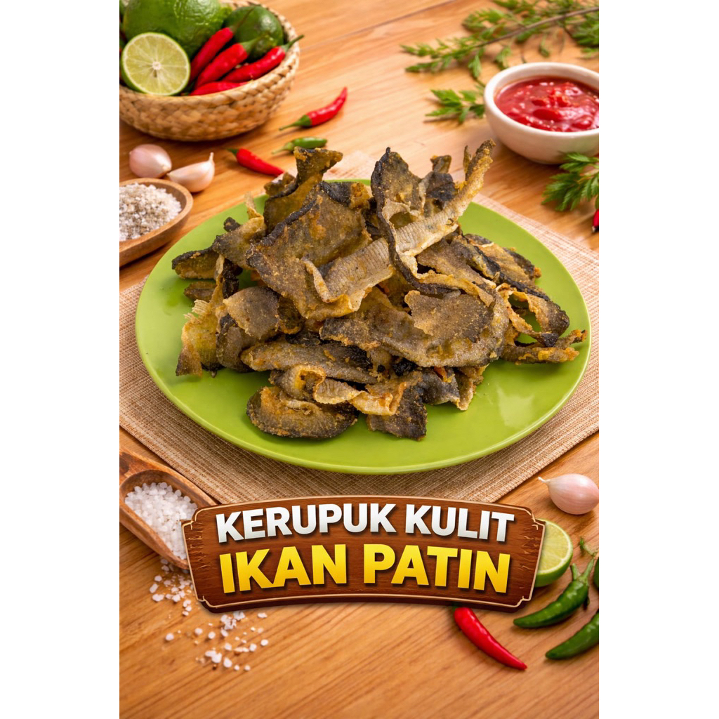 kerupuk kulit ikan patin 1kg mentah