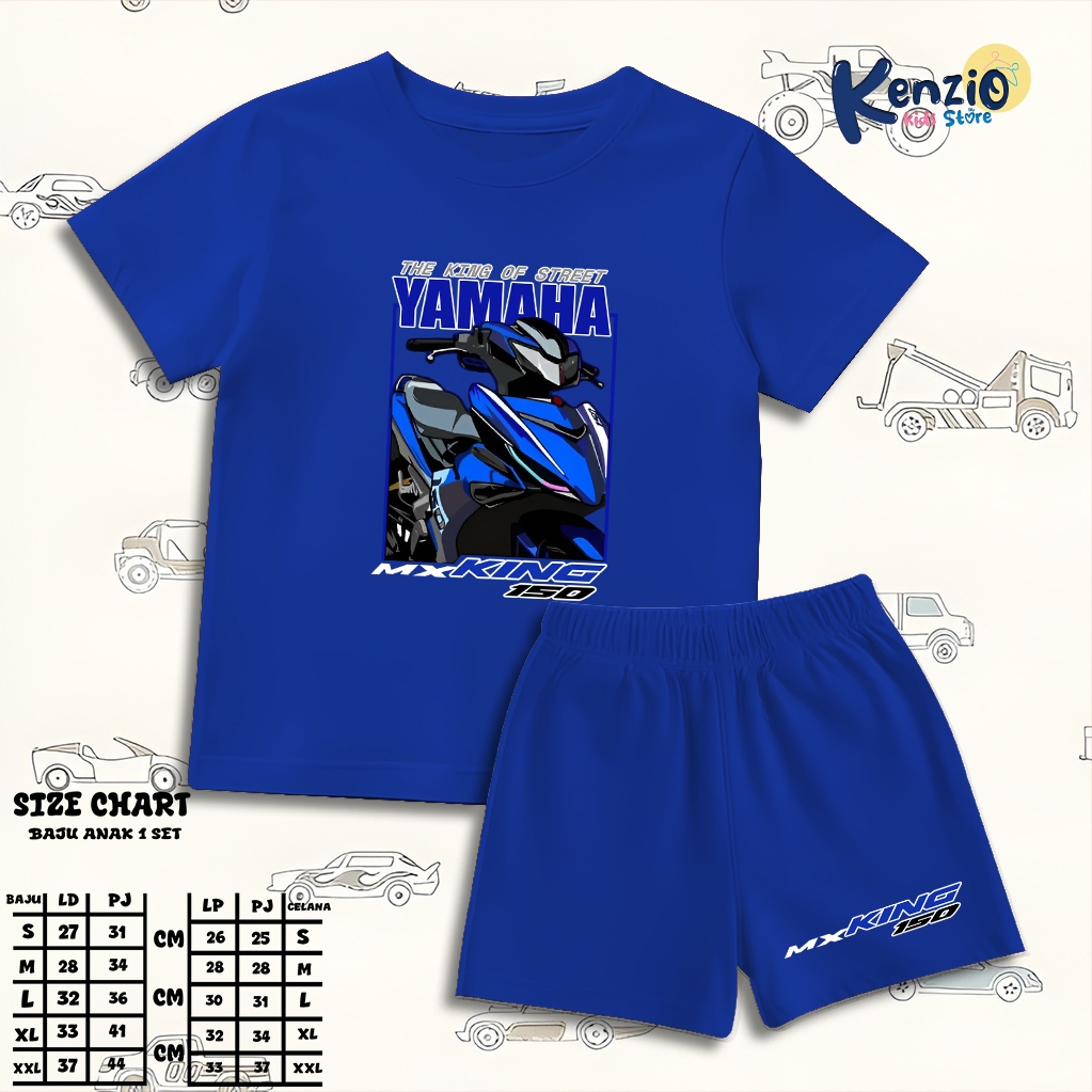 Baju Main Setelan Anak Laki Laki - Kaos Distro Karakter Motor Mx King Keren