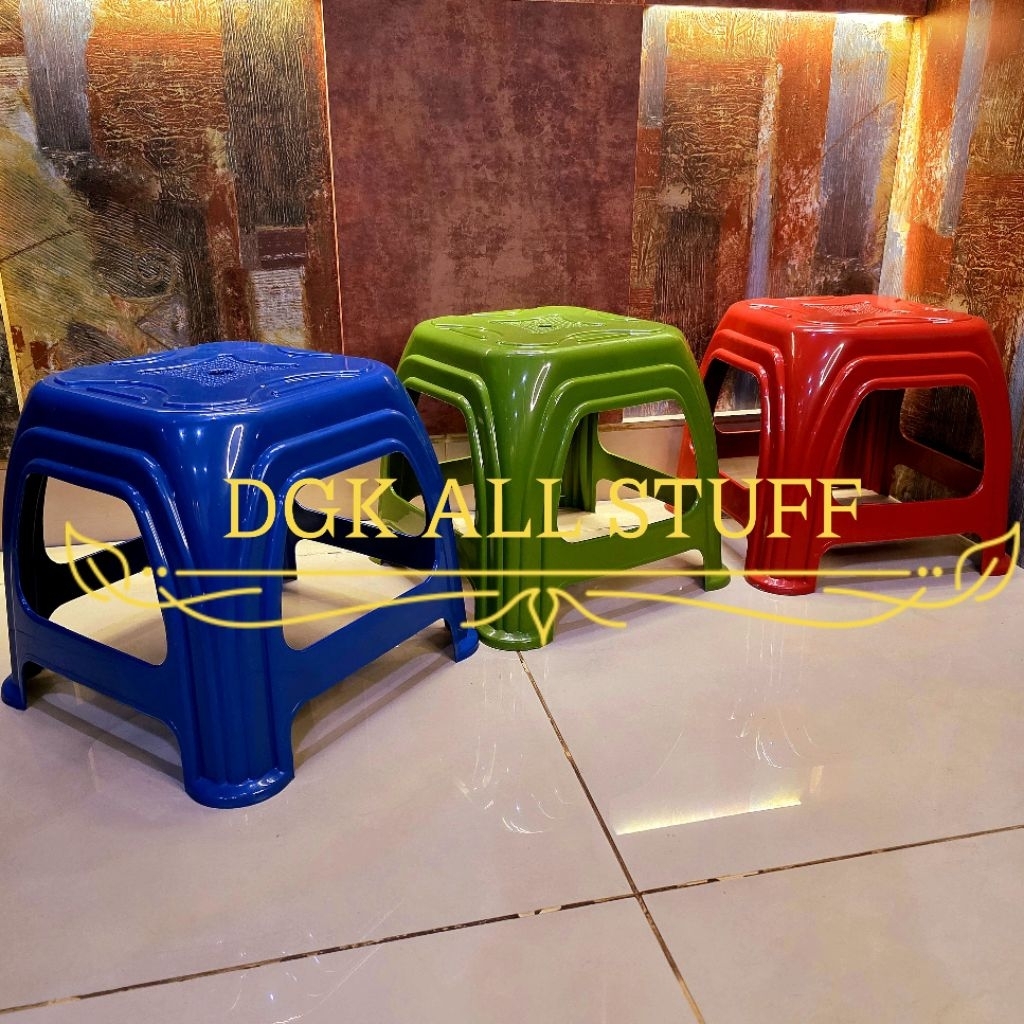 Bangku Kursi Pendek Tanggung Sedang Mini Kecil Jongkok Jengkok Dingklik Dengklek Injak Pijak Cuci Ny