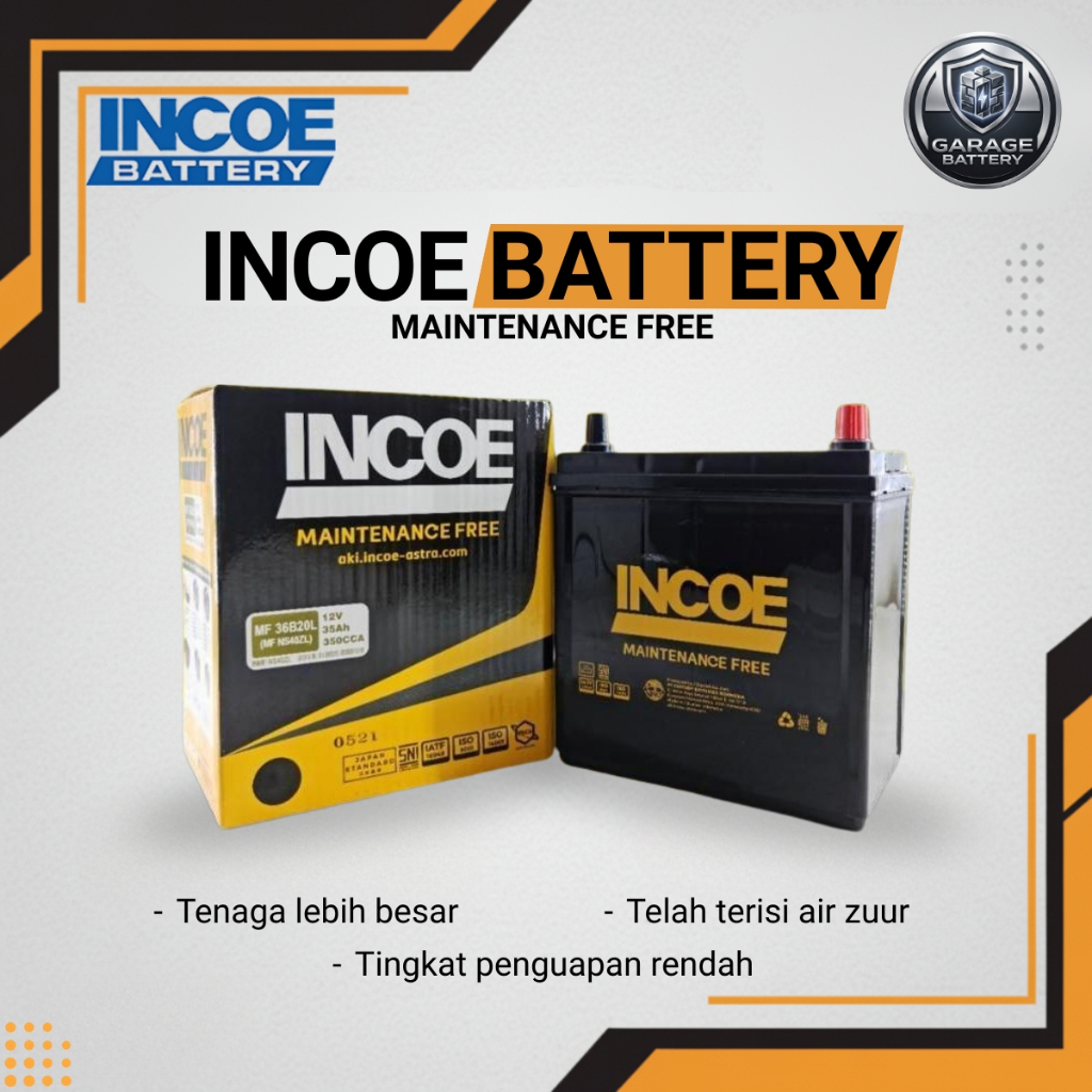 Incoe MF Aki Mobil KIA Picanto NS40ZL 12V / 35Ah - Aki Kering