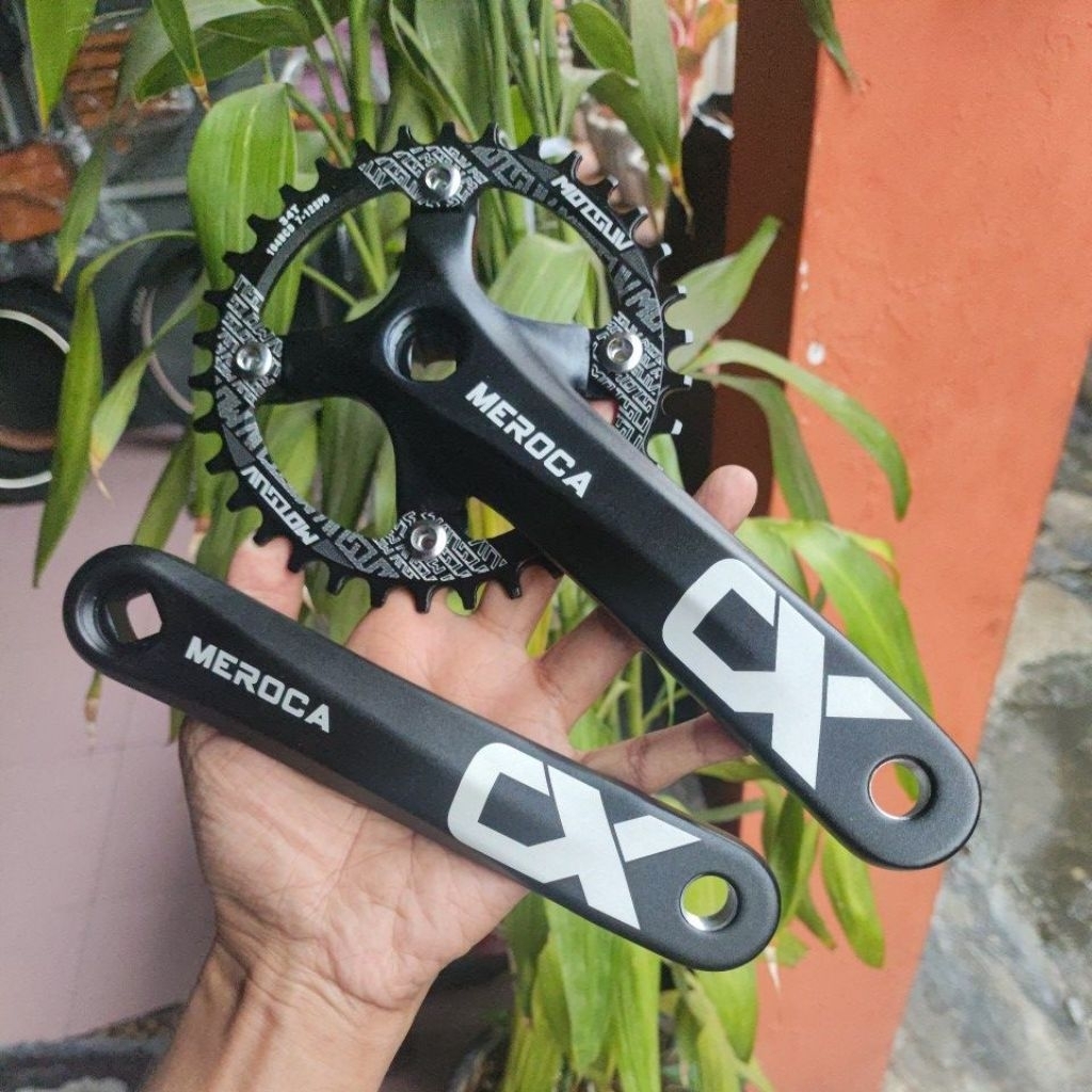 crank meroca alloy bcd 104 arm 170 crank 44t sepeda commuter bike federal mtb