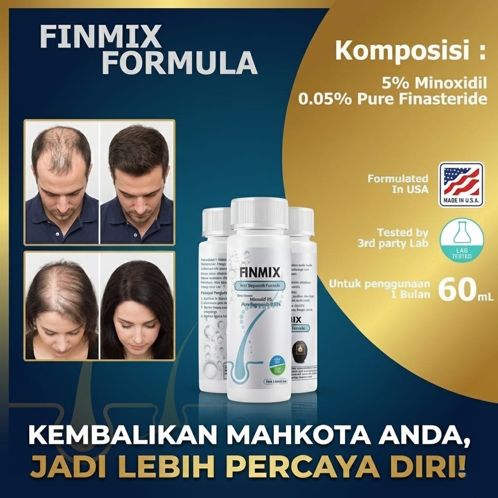 Finmix Minoxidil 5% Pure Finas 0,05% 60Ml ORIGINAL USA 100%