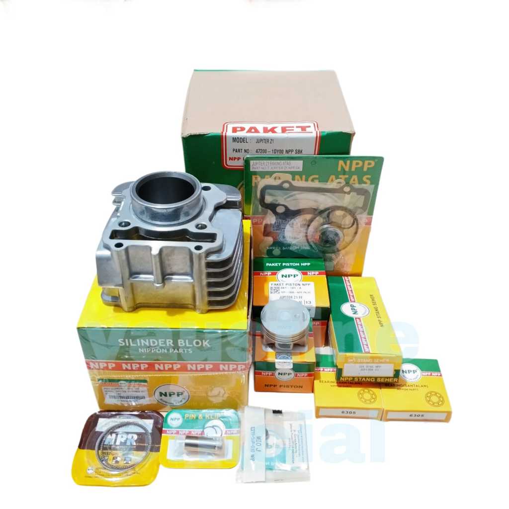 BLOK SEHER BORING SILINDER JUPITER Z1+PISTON KIT+STANG SEHER BEARING+TOPSET+SEAL KLEP 1DY ORI NPP