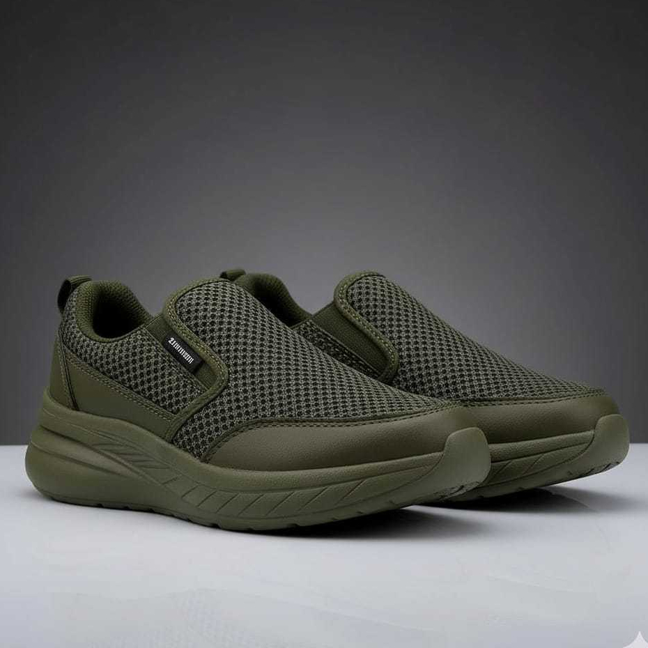 Sepatu Sneaker Pria Sepatu Slip On Tanpa Tali Cowo