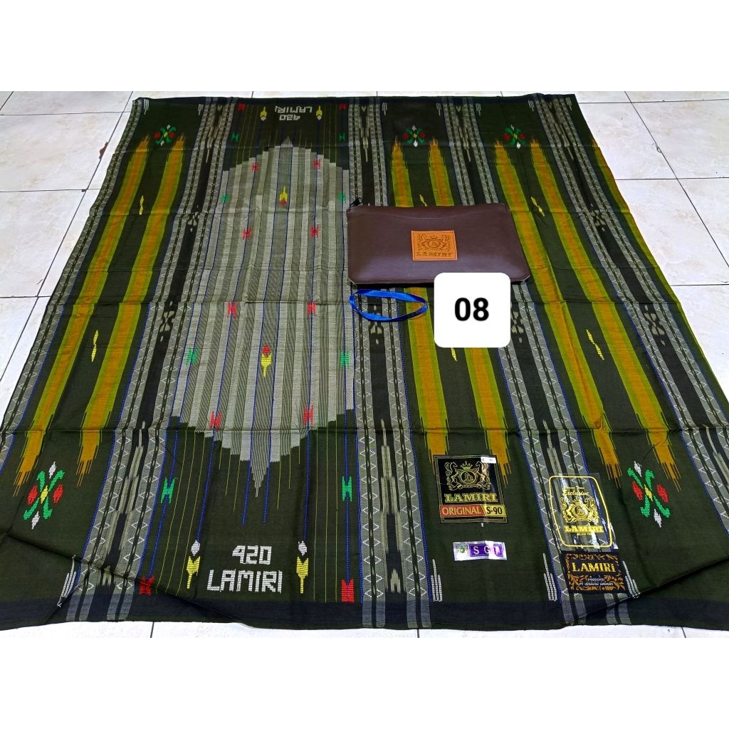 COD Sarung Lamiri SGT SUPER Bahan FULL SUTRA SPUNSLIK A1 210 istimewa Jahit tengah Sulam tangan semu