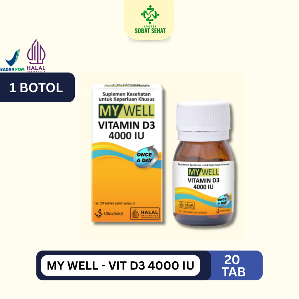My Well Vitamin D3 4000 IU | 20 Tablet