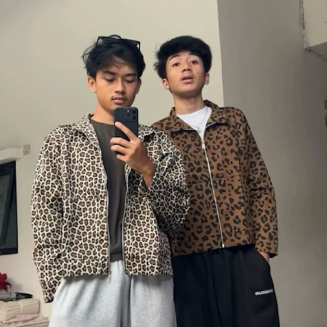 WORK JACKET PATTERN LEOPARD | JAKET BOXY MOTIF MACAN RANTING