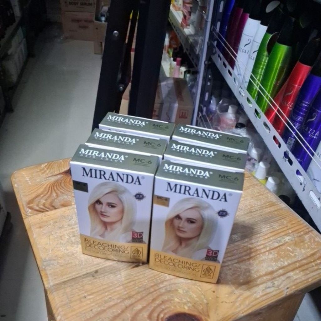PAKET 6 PCS  MIRANDA PEWARNA RAMBUT MC 6 BLEACHING