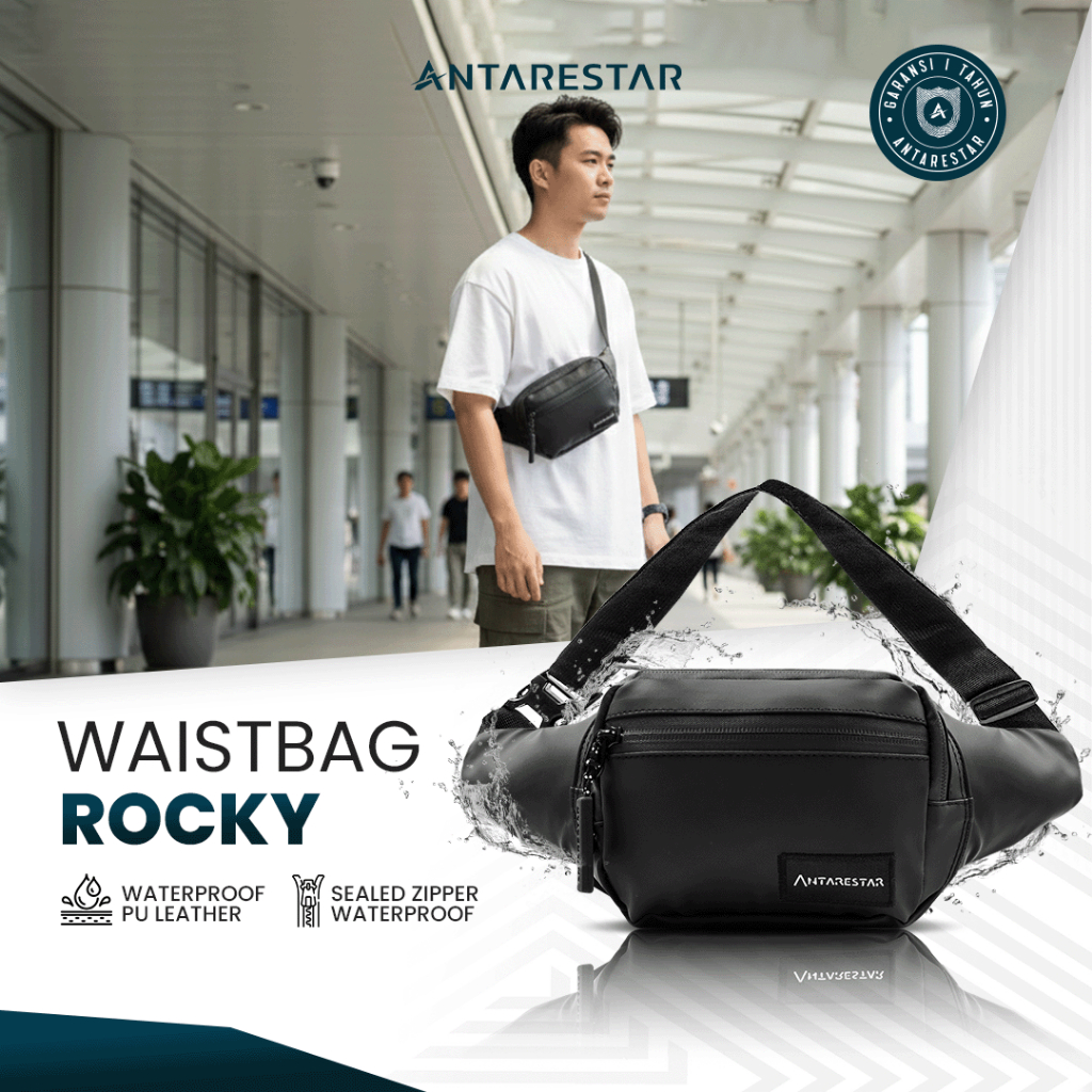 ANTARESTAR Official - Waistbag Rocky Tas Slempang Pria Wanita Waterproof