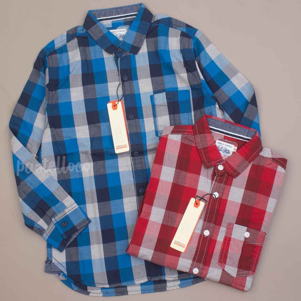 EZIO KIDS KEMEJA ANAK LAKI LAKI PANJANG KOTAK PREMIUM BRANDED KEMEJA ANAK LAKI2 8 11 TAHUN